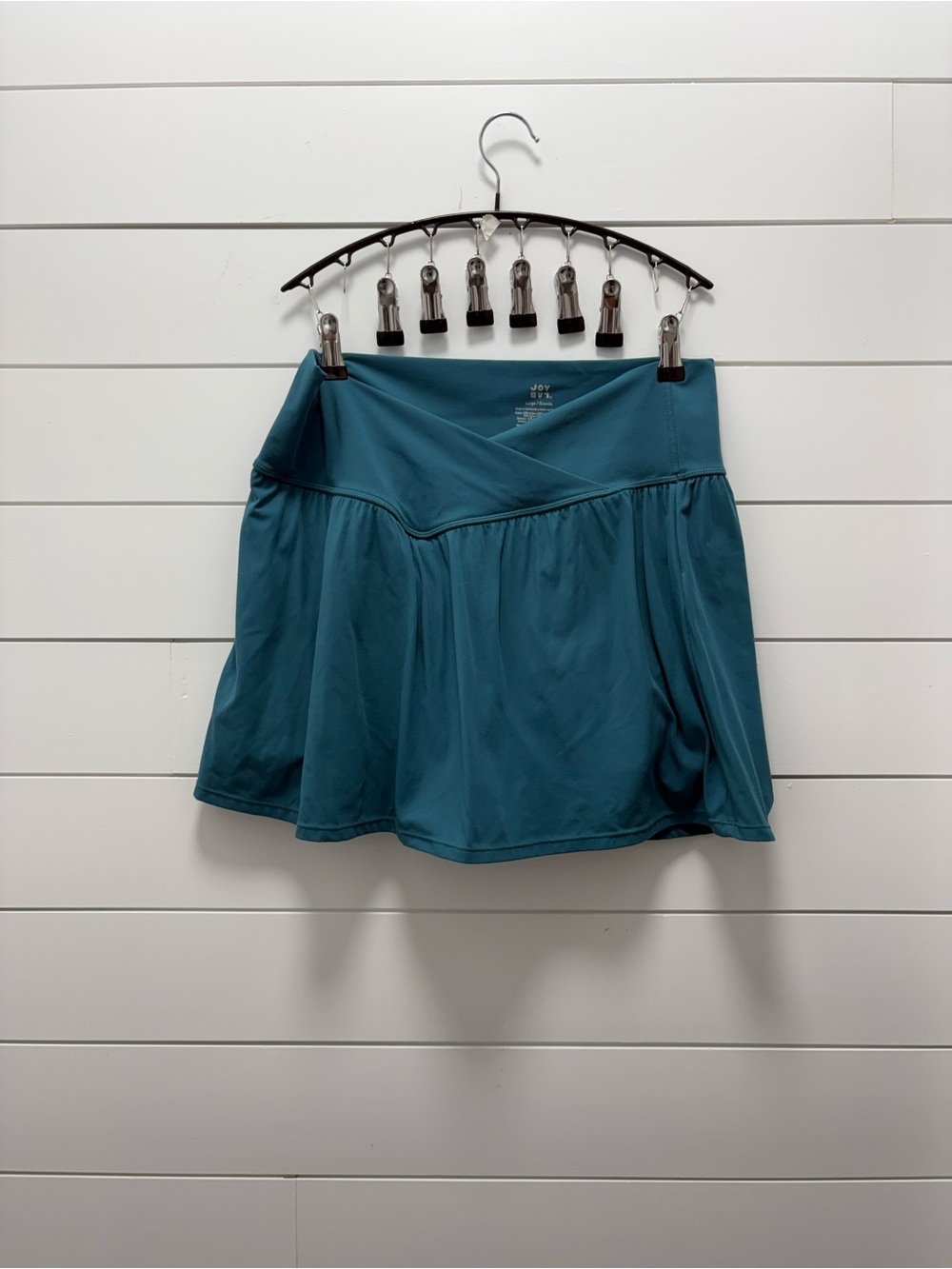 JoyLab Teal Performance Skater Skirt with Crossover Waist
